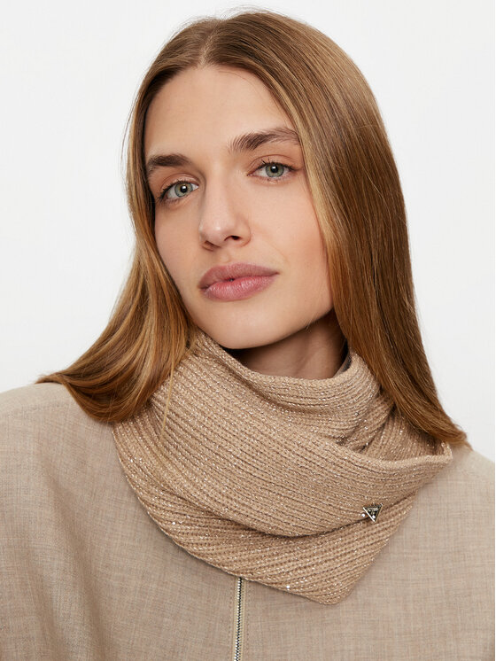 Guess Komínový šál AW5237 WOL03 Béžová