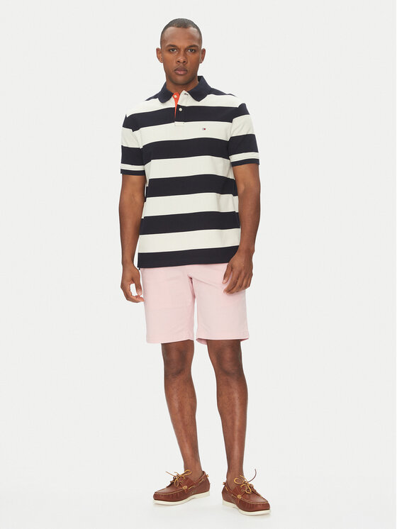 Tommy Hilfiger Tommy Hilfiger Polo MW0MW39045 Granatowy Regular Fit