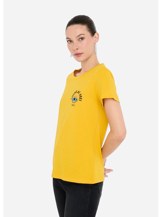 Liu Jo Liu Jo T-shirt TF5275JS923M9755 Giallo Regular Fit