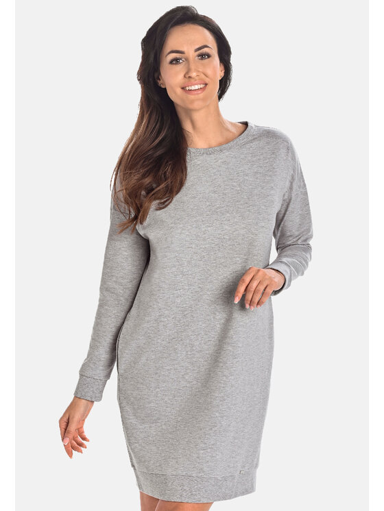 Teyli Teyli Sukienka 501 Szary Standard Fit