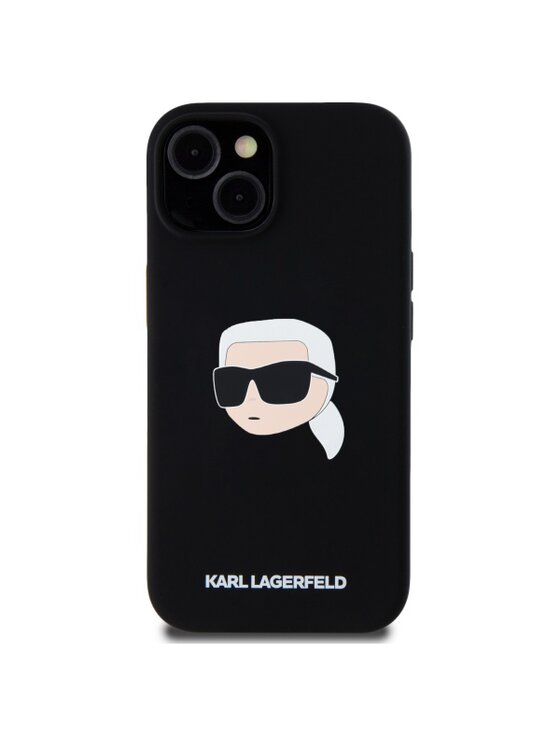 KARL LAGERFELD KARL LAGERFELD Etui na telefon Karl Head Print MagSafe Czarny