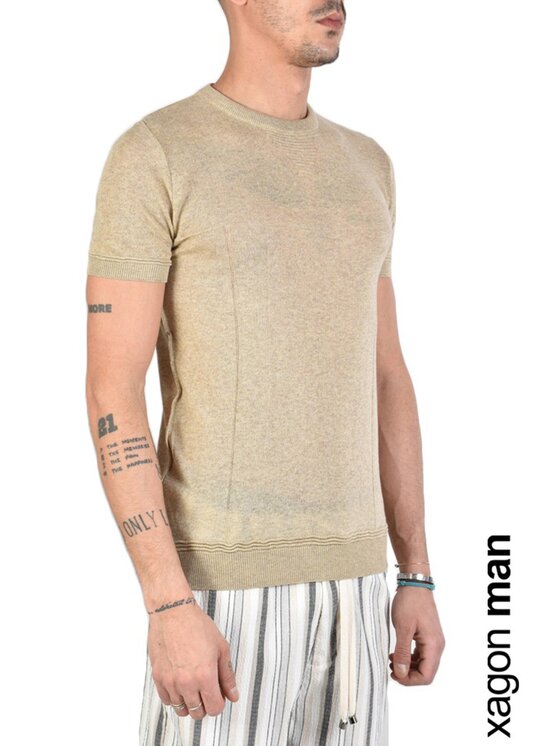 Xagon Xagon T-shirt P21081J11202 Beige Regular Fit