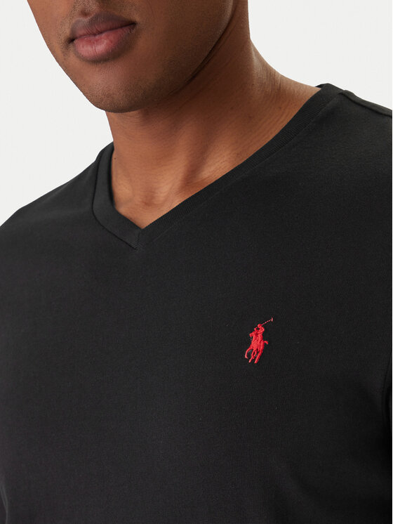 Polo Ralph Lauren Polo Ralph Lauren T-Shirt 710671453124 Czarny Custom Slim Fit