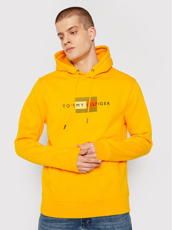 Tommy Hilfiger Felpa Lines MW0MW20952 Giallo Regular Fit • Modivo.it