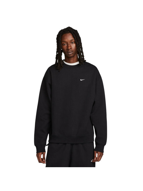 Nike Nike Felpa Solo Swoosh Fleece Crew Nero Regular Fit