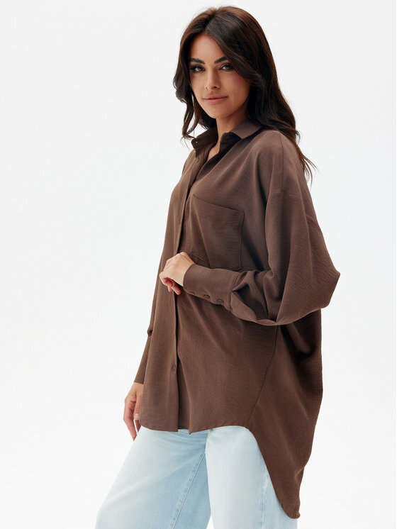 Roco Fashion Roco Fashion Bluzka Elisa Brązowy Oversize