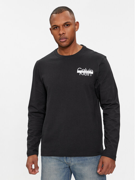 Calvin Klein Calvin Klein Hosszú ujjú Logo K10K112891 Fekete Regular Fit