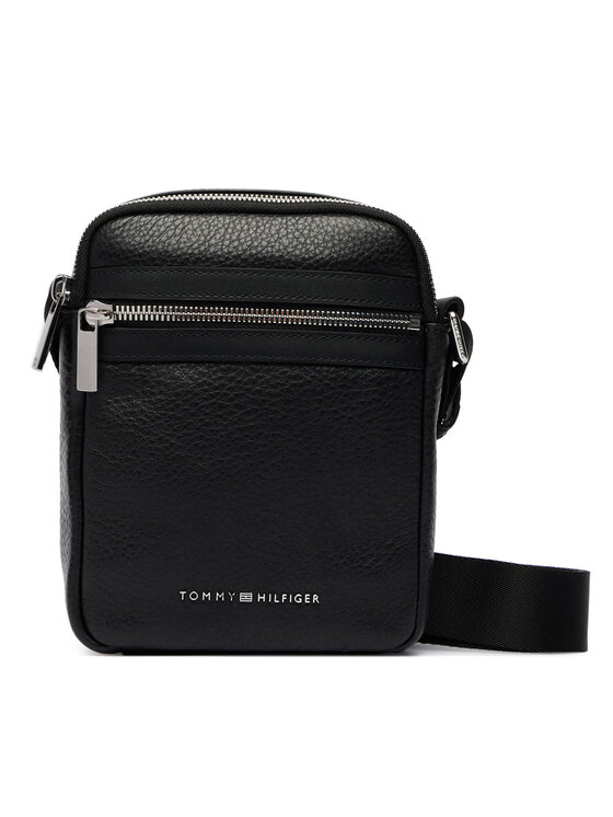 Tommy Hilfiger Tommy Hilfiger Τσαντάκι Th Bus Leather Mini Reporter AM0AM14393 Μαύρο