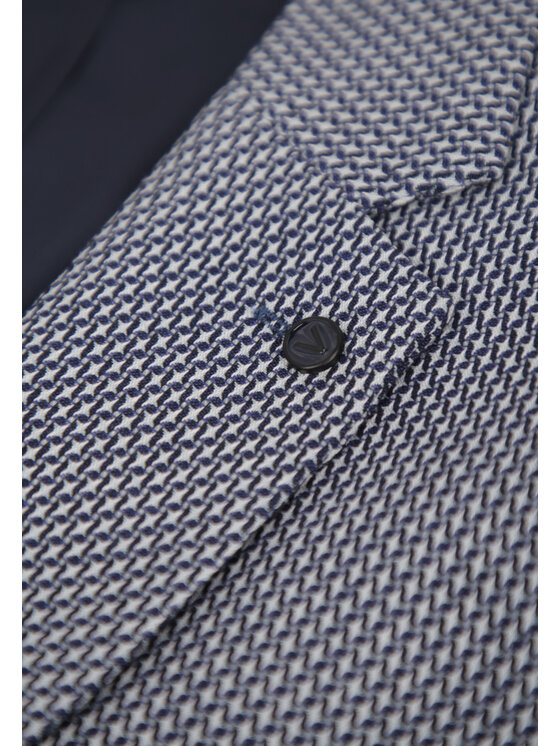 Volcano Volcano Marynarka JB-TENDER Niebieski Regular Fit