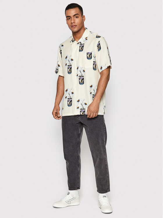 HUF Camicia Canned Resort BU00142 Beige Relaxed Fit Modivo