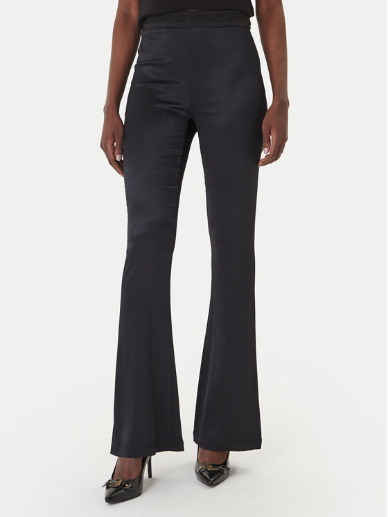 Versace Jeans Couture Versace Jeans Couture Hlače 80HAC1A7 N0640 Crna Flare Fit