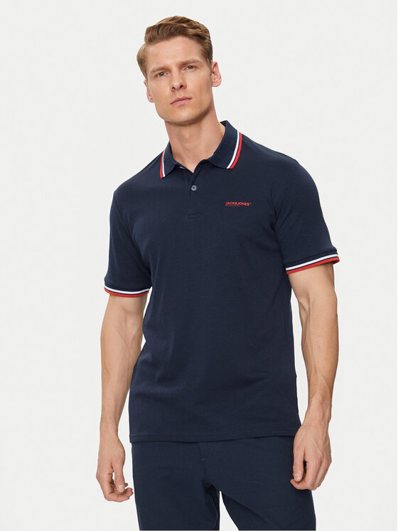 Jack&Jones Polo majica Campa 12250736 Mornarsko modra Standard Fit