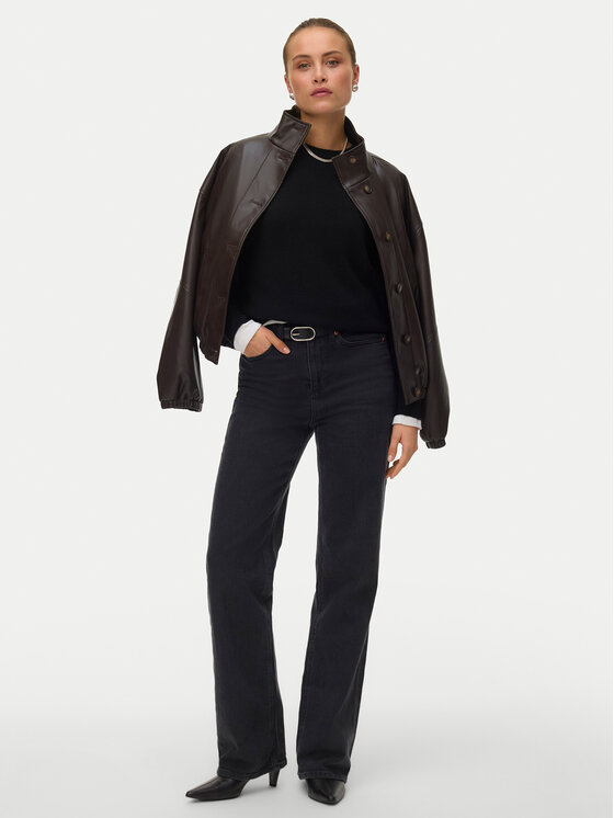 Vero Moda Vero Moda Jakna iz umetnega usnja Polly 10344161 Rjava Relaxed Fit