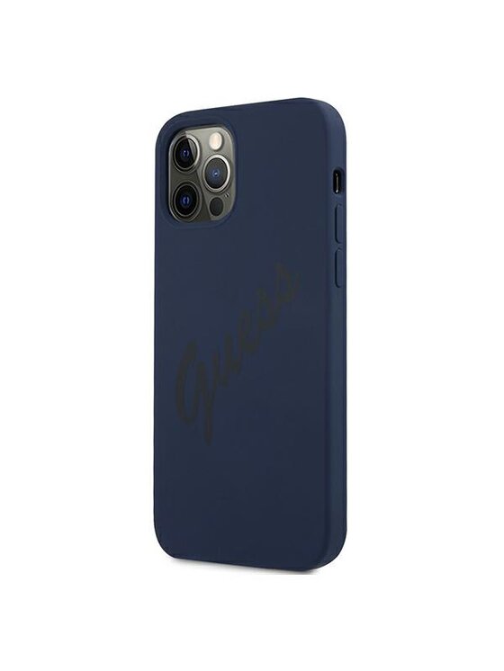 Guess Guess Etui na telefon iPhone 12/12 Pro Niebieski