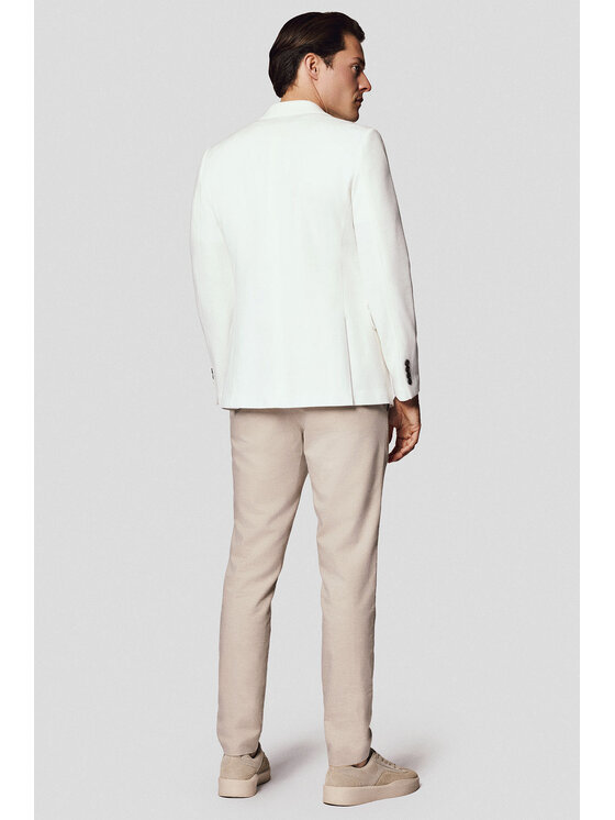 Lancerto Lancerto Marynarka Guspini MA131125000001 Biały Slim Fit