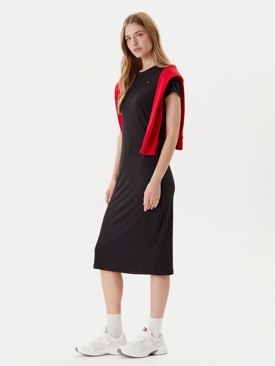 Tommy Jeans Tommy Jeans Повсякденна сукня DW0DW19721 Чорний Slim Fit