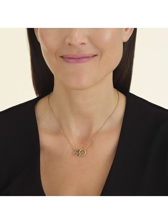 Rosefield Rosefield Naszyjnik Emerald Duo Necklace Złoty