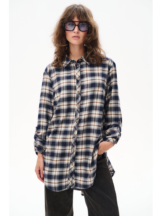 blue shadow blue shadow Koszula Filia Granatowy Regular Fit