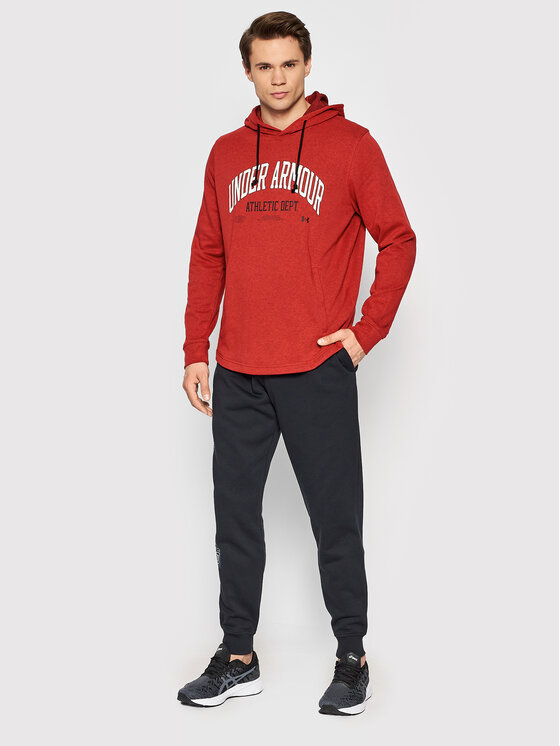 Under Armour Under Armour Bluza Ua Rival Terry Athletic Department 1370354 Czerwony Regular Fit