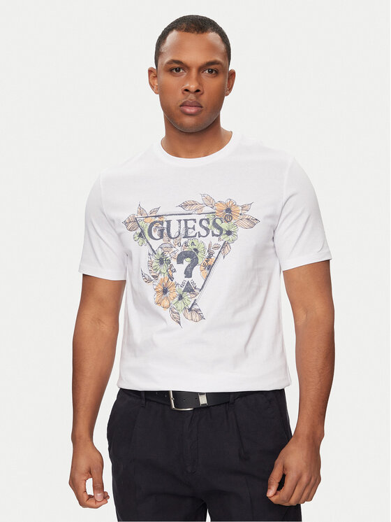 Guess Guess T-Shirt M4GI11 I3Z14 Λευκό Slim Fit