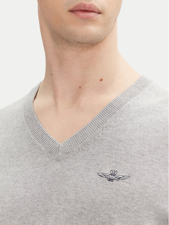 Aeronautica Militare Aeronautica Militare Sweter 251MA1504L506 Szary Regular Fit