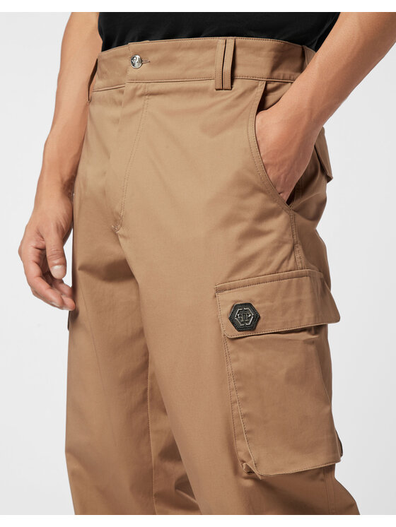 PHILIPP PLEIN PHILIPP PLEIN Spodnie cargo 26125 Beżowy Cargo Fit