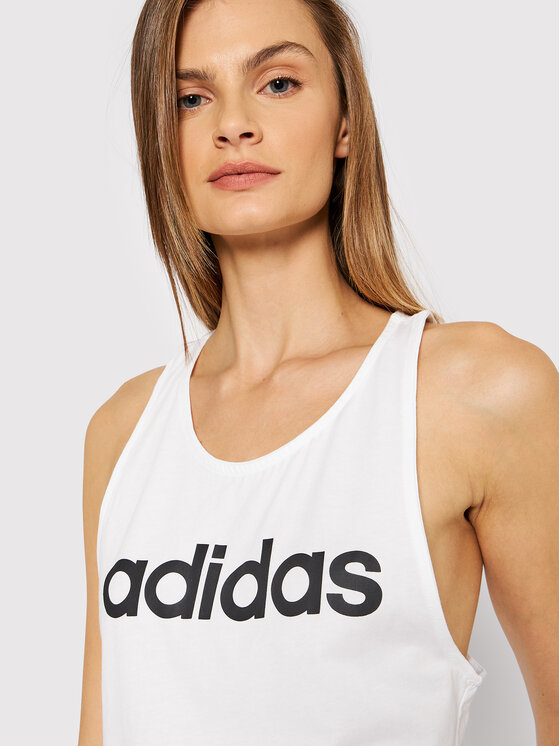 adidas Top Essentials Loose Logo GL0567 Biały Regular Fit • Modivo.pl