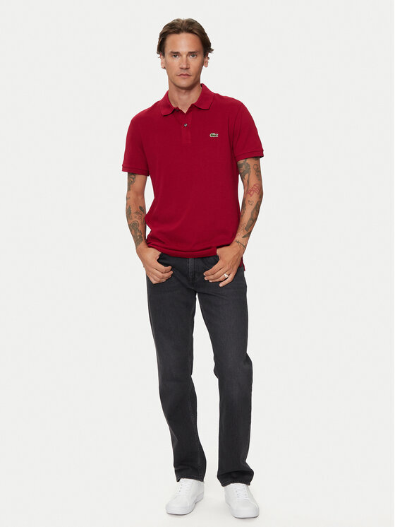 Lacoste Lacoste Polo PH4012 Bordowy Slim Fit