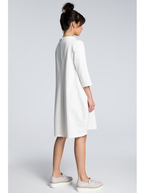 BeWear BeWear Sukienka codzienna B070 Biały Baggy Fit