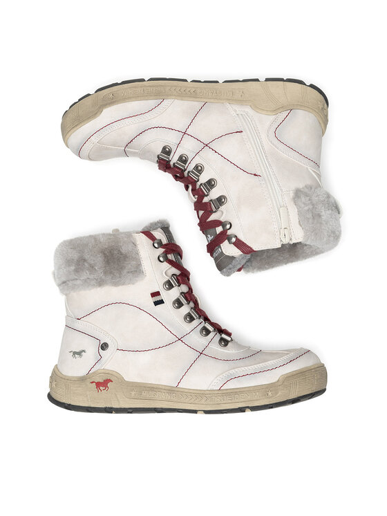 Mustang Mustang Botine 1290-607 Alb