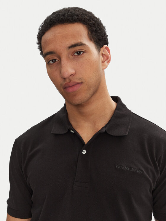 Guess Jeans Guess Jeans Polo M4BP29 KCJV1 Crna Regular Fit