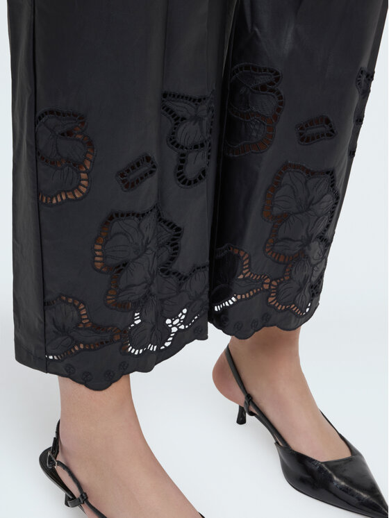 Fiorella Rubino Fiorella Rubino Spodnie materiałowe P300T005307N033 Czarny Cropp Fit