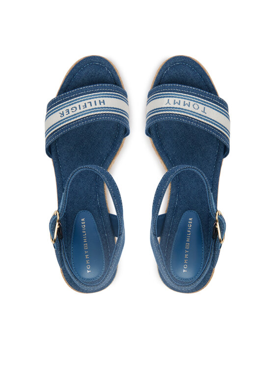 Tommy Hilfiger Tommy Hilfiger Espadryle Mid Wedge Espad Webbing FW0FW09230 Niebieski