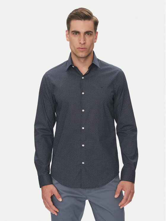 Calvin Klein Calvin Klein Cămașă LV019EU005 Bleumarin Slim Fit