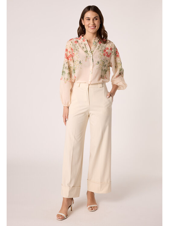 QUIOSQUE QUIOSQUE Kalhoty z materiálu QUIOSQUE 3UI005102 Béžová Regular Fit