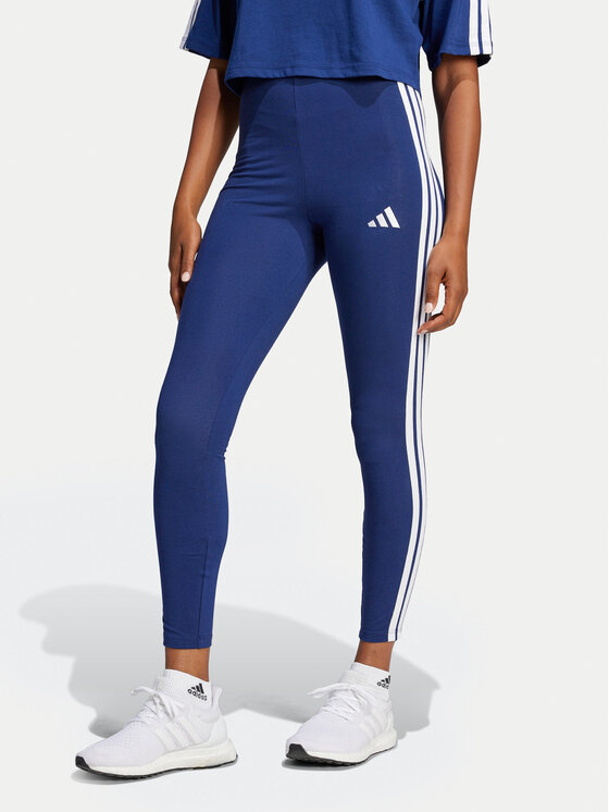 adidas Legginsy Essentials 3-Stripes JE0067 Granatowy Slim Fit