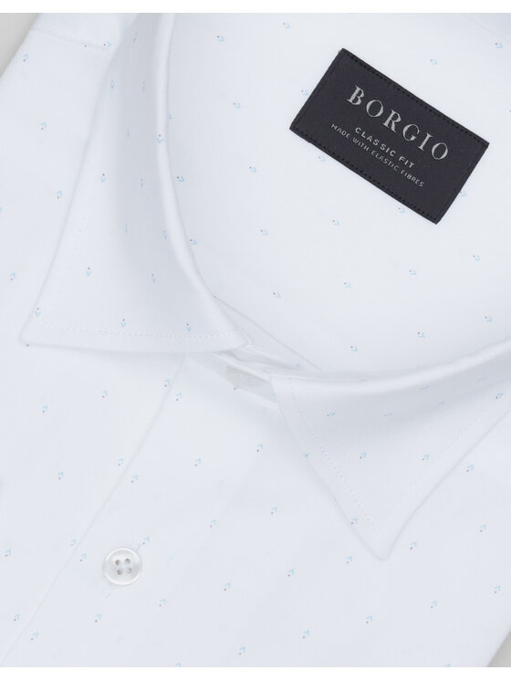 Borgio Borgio Koszula calimera Biały Classic Fit