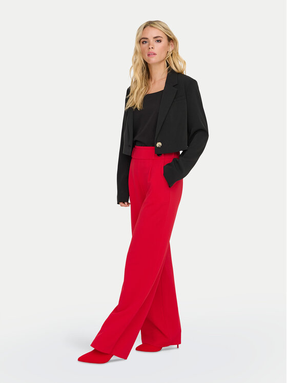 JDY JDY Παντελόνι υφασμάτινο Geggo 15208430 Κόκκινο Wide Leg