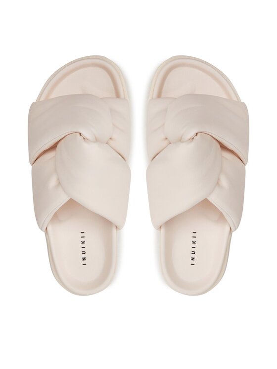 Inuikii Inuikii Klapki Soft Crossed 70104-140 Écru