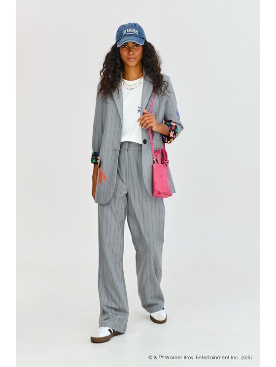 NAOKO NAOKO Sako Blooming Friends Sivá Regular Fit