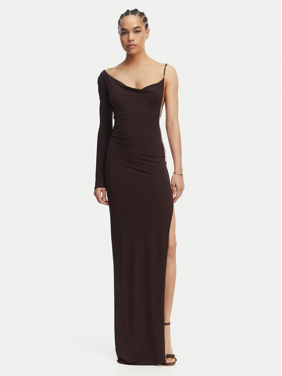 Elisabetta Franchi Elisabetta Franchi Večerné šaty AB-R47-62E2-V520 Hnedá Slim Fit
