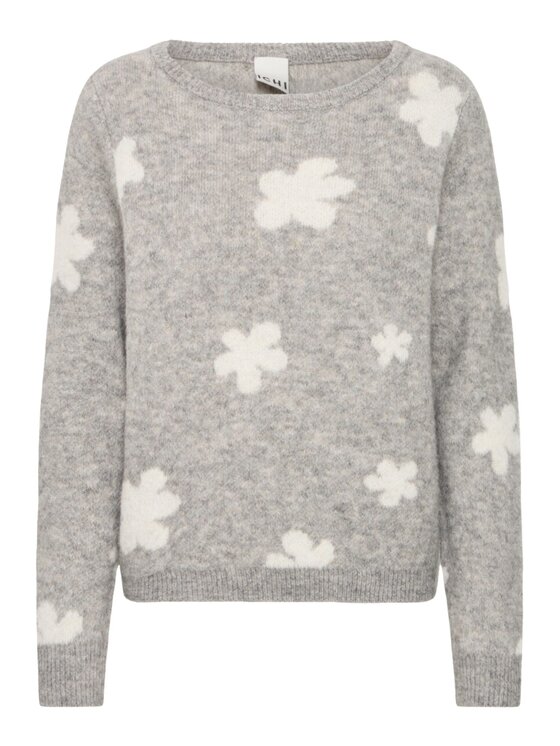 ICHI ICHI Maglione Maglia ihkamara ls23 Grigio Regular Fit