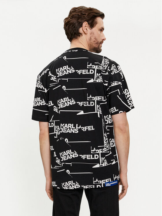 Karl Lagerfeld Jeans Karl Lagerfeld Jeans T-Shirt 240D1709 Czarny Relaxed Fit