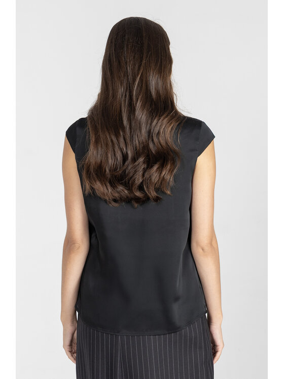 Deni Cler Milano Deni Cler Milano Top W-DC-0052-E5-A9-90-1 Czarny Loose Fit