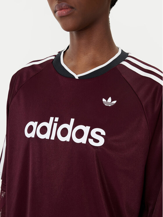 adidas adidas Bluzka KC6432 Bordowy Oversize