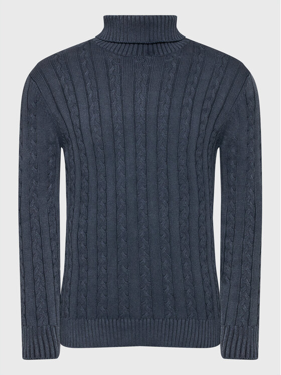 Bomboogie Bomboogie Rollkragenpullover MM-7639-T-ZT10 Dunkelblau Regular Fit