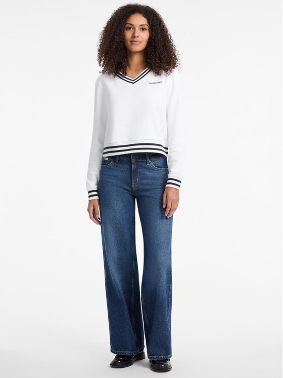 Guess Jeans Guess Jeans Суитшърт 176101 Бял Classic Fit