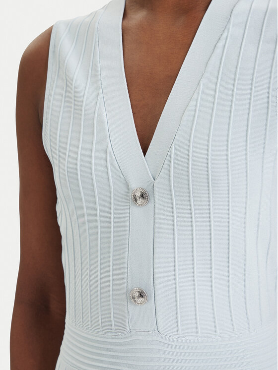 Guess Guess Úpletové šaty W6GK53 Z0658 Světle modrá Regular Fit
