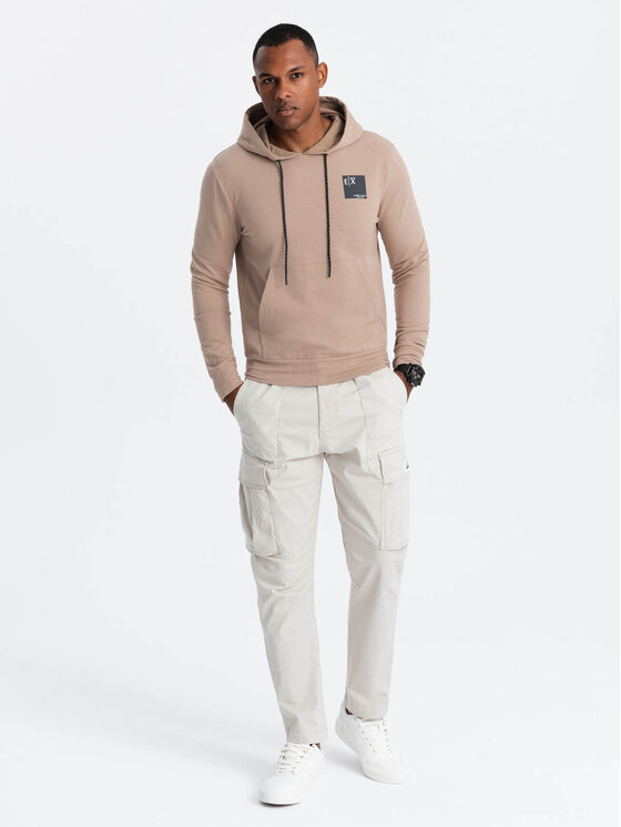 Ombre Ombre Mikina OM-SSNZ-0162 Hnědá Regular Fit
