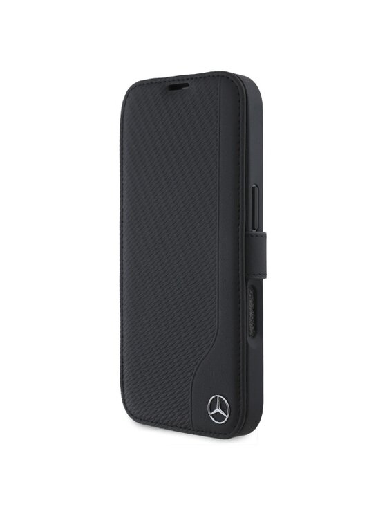 Mercedes-Benz Mercedes-Benz Etui na telefon Leather Wood Imitation Czarny